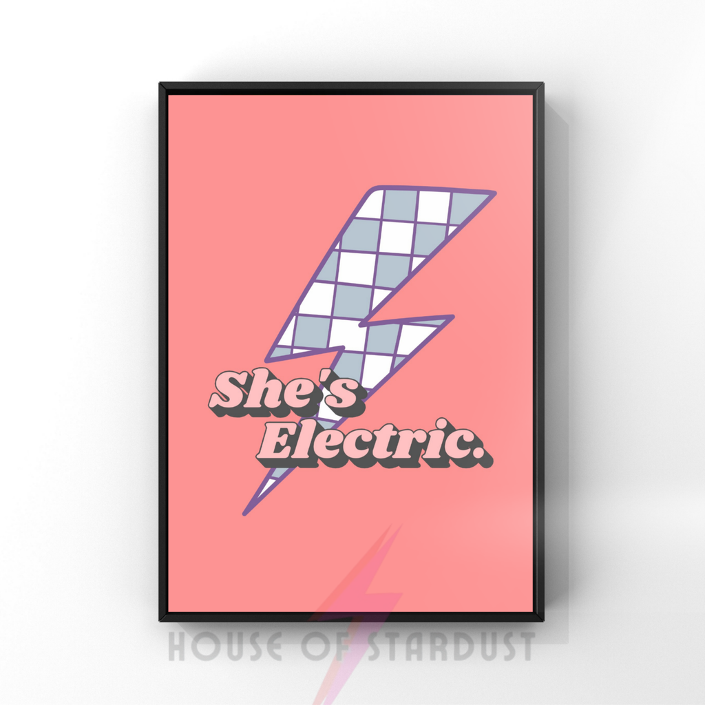 She's Electric | Retro Music Print