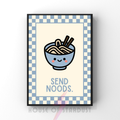 rude Noods | Kitsch Kitchen checkerboard pastels collection print