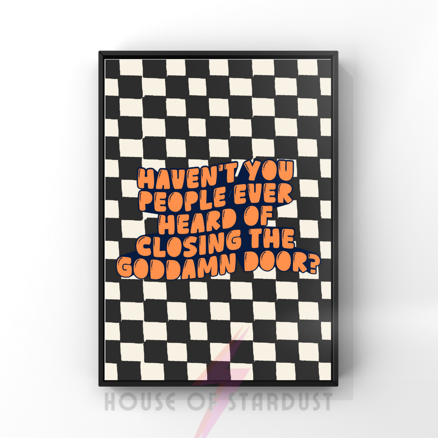 closing the godamn door| funny panic! Inspired emo Music Print