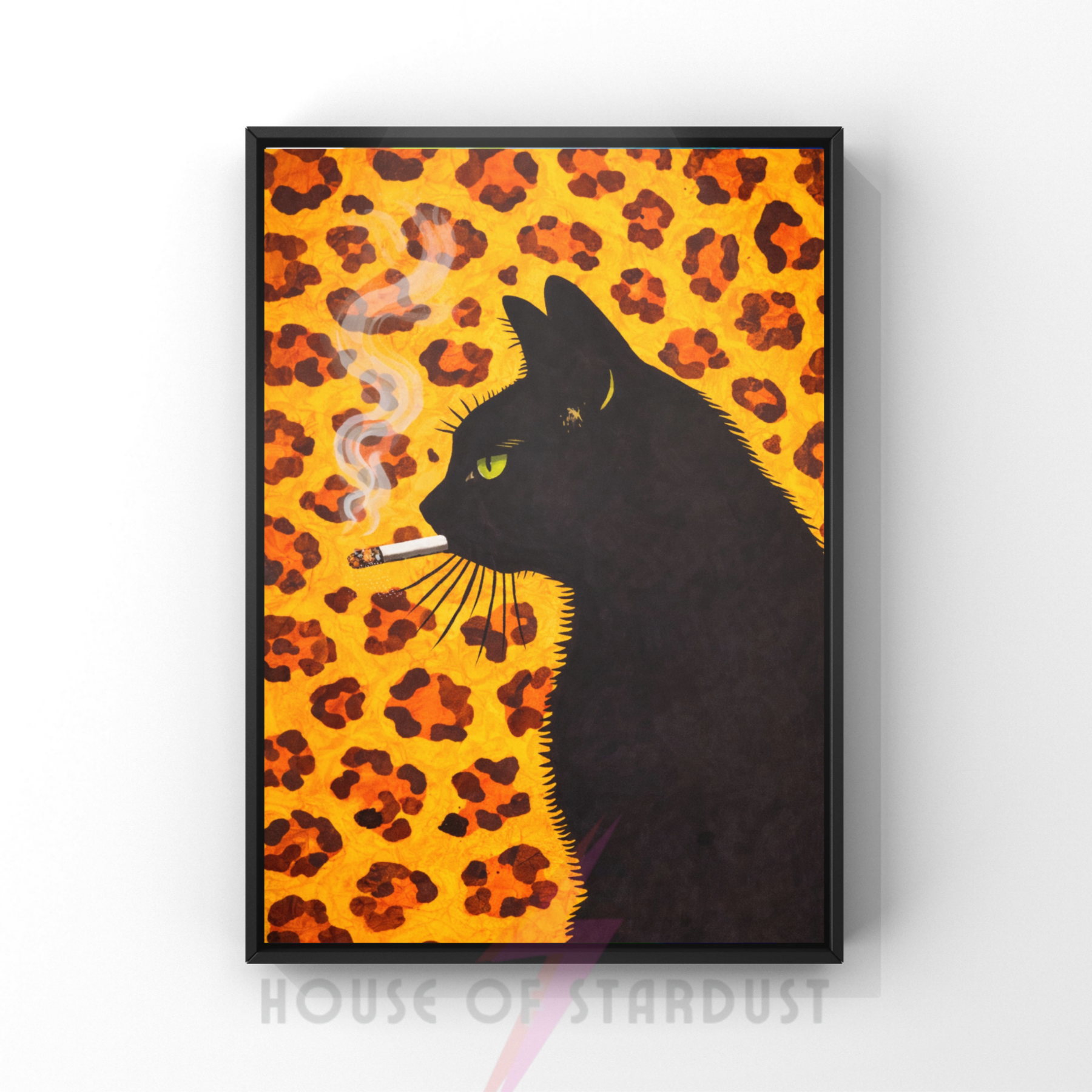 Bold Chunky Leopard print | Cool smokin' kitty cat print