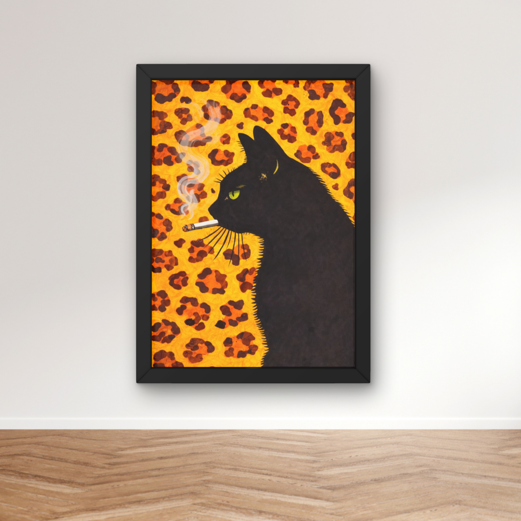 Bold Chunky Leopard print | Cool smokin' kitty cat print