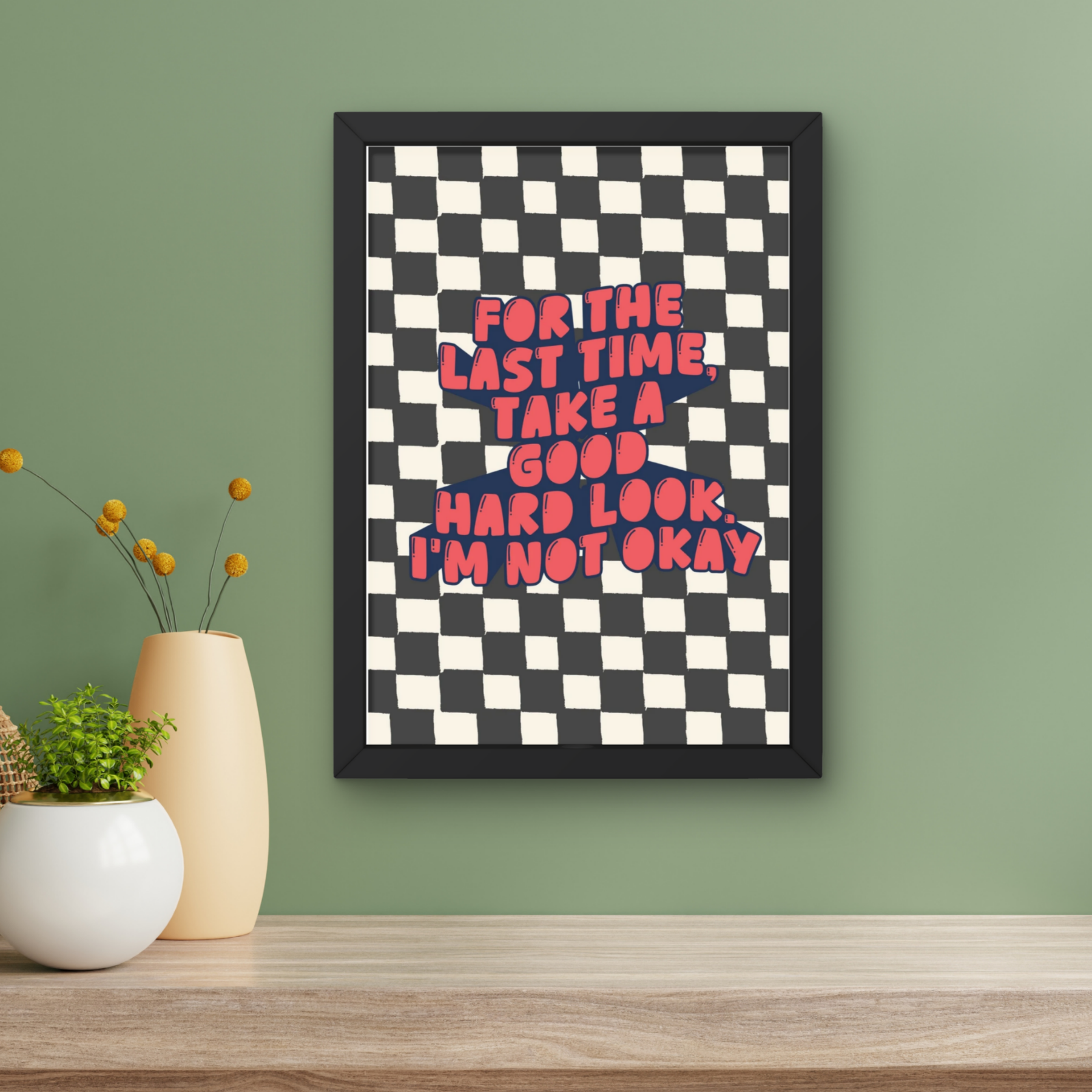 Not Okay | My chemical romance Inspired emo Music Print