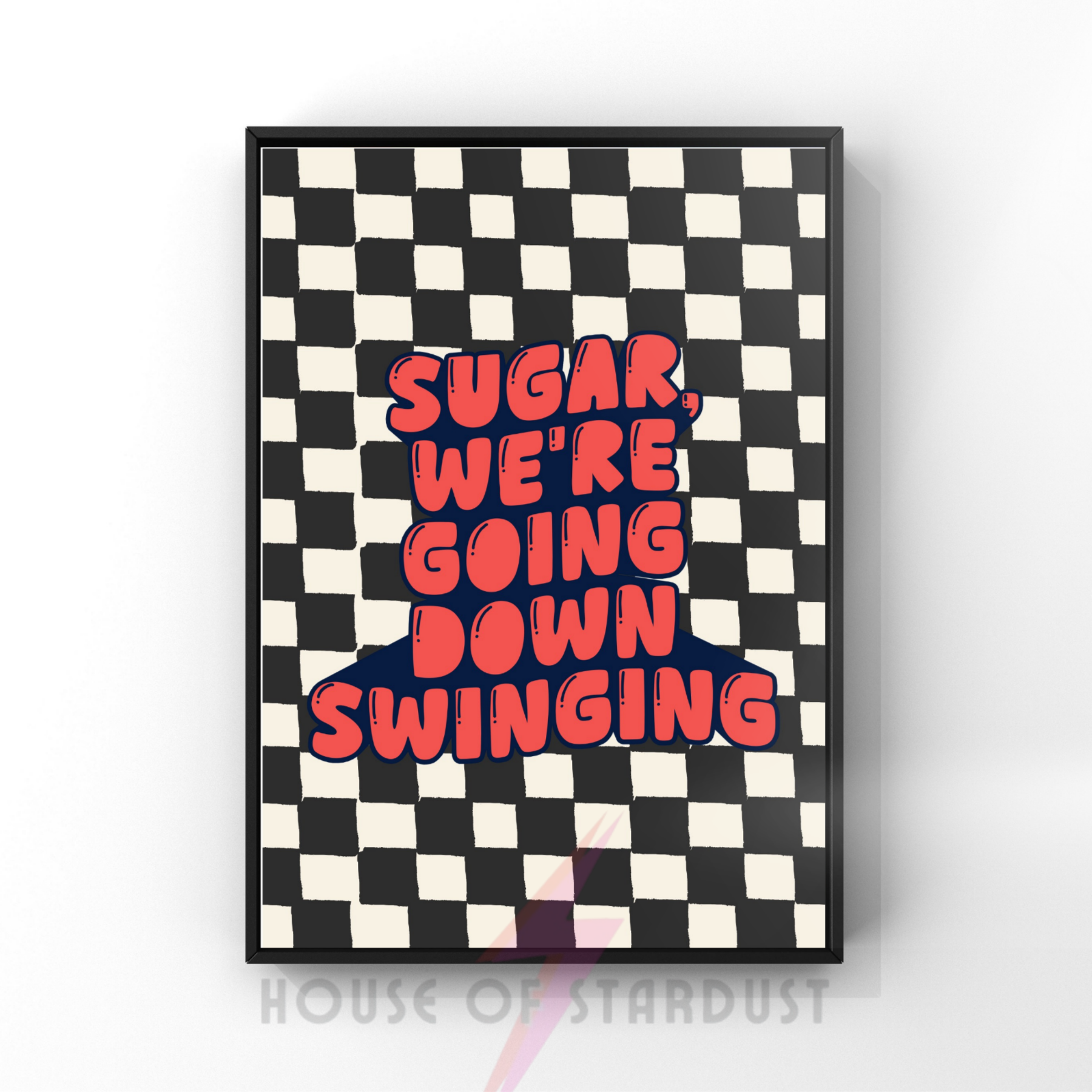 Sugar we're going down | fall out boy emo Inspired Retro Music Print