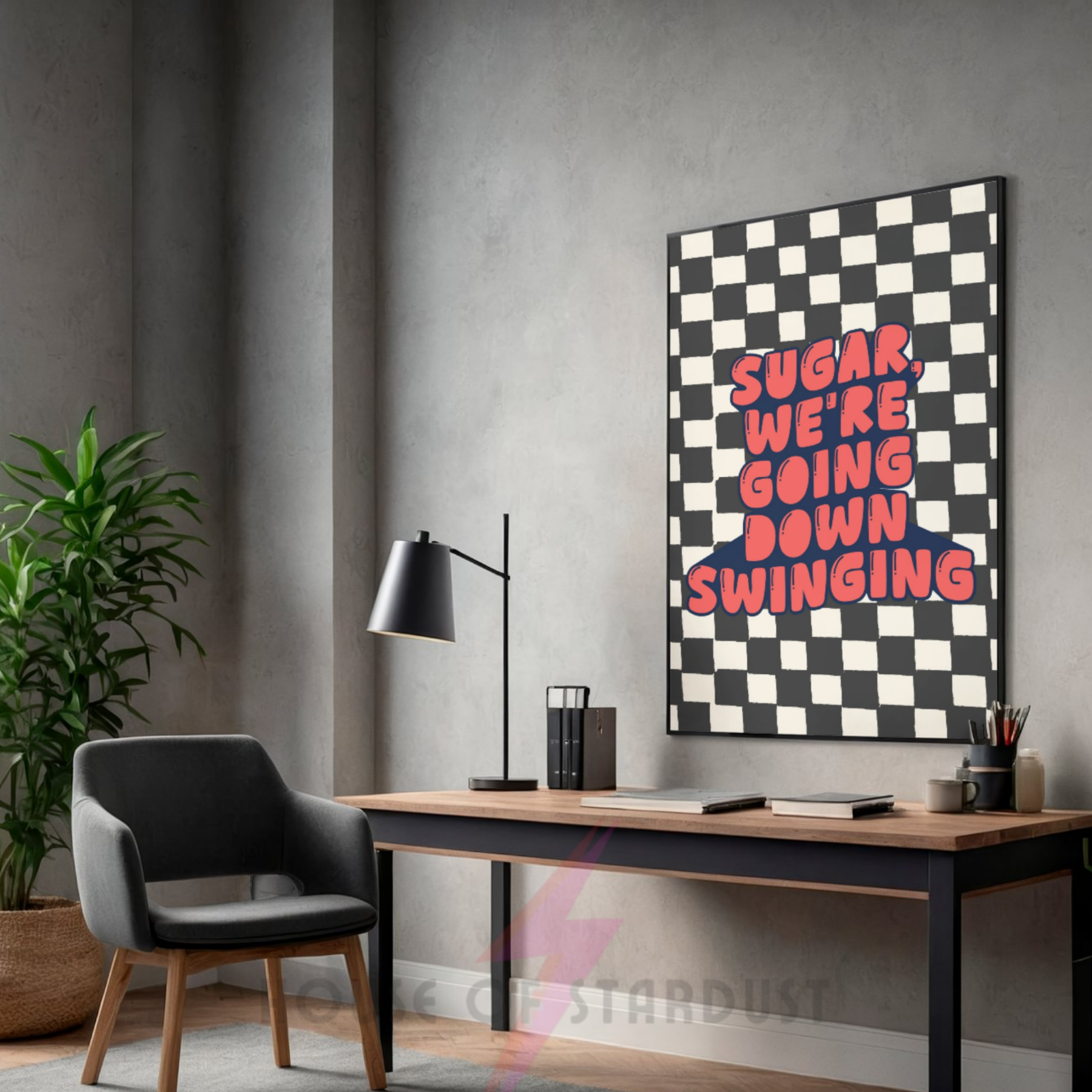 Sugar we're going down | fall out boy emo Inspired Retro Music Print