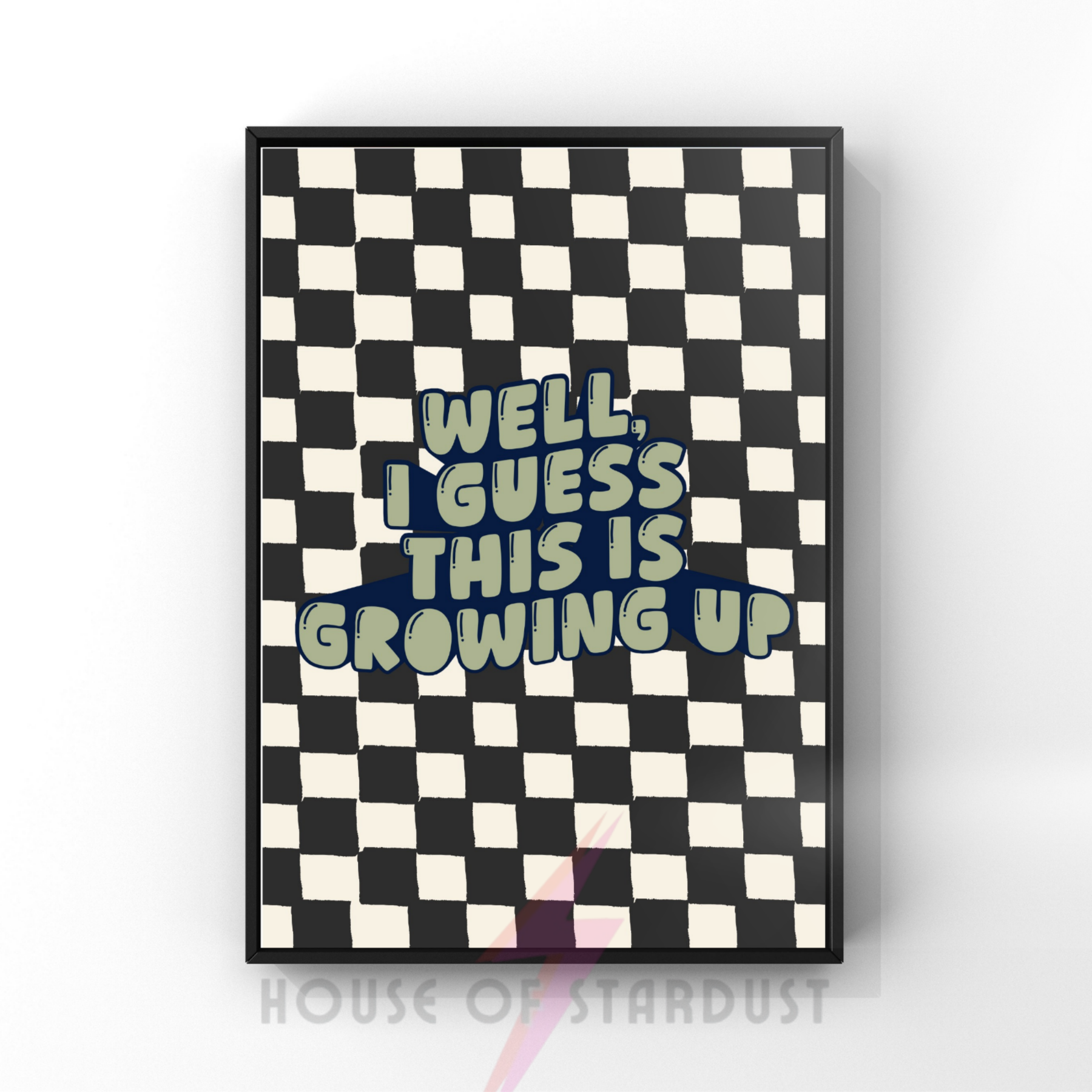 well I guess this is growing up | Blink inspired emo Music Print