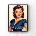 smiling through the spiral | RETRO HOUSEWIFE feminist HUMOUR PRINT