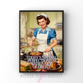 PERFECTIONISM WITH A SIDE OF DREAD | RETRO HOUSEWIFE feminist adhd autism HUMOUR PRINT