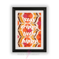 Stay Trippy Little Hippy Wall Art Print | Retro Hippie Poster | Boho Quote Decor | 70s Inspired Wall Art | Groovy Home Decor A4 A3 A5 A1 A2