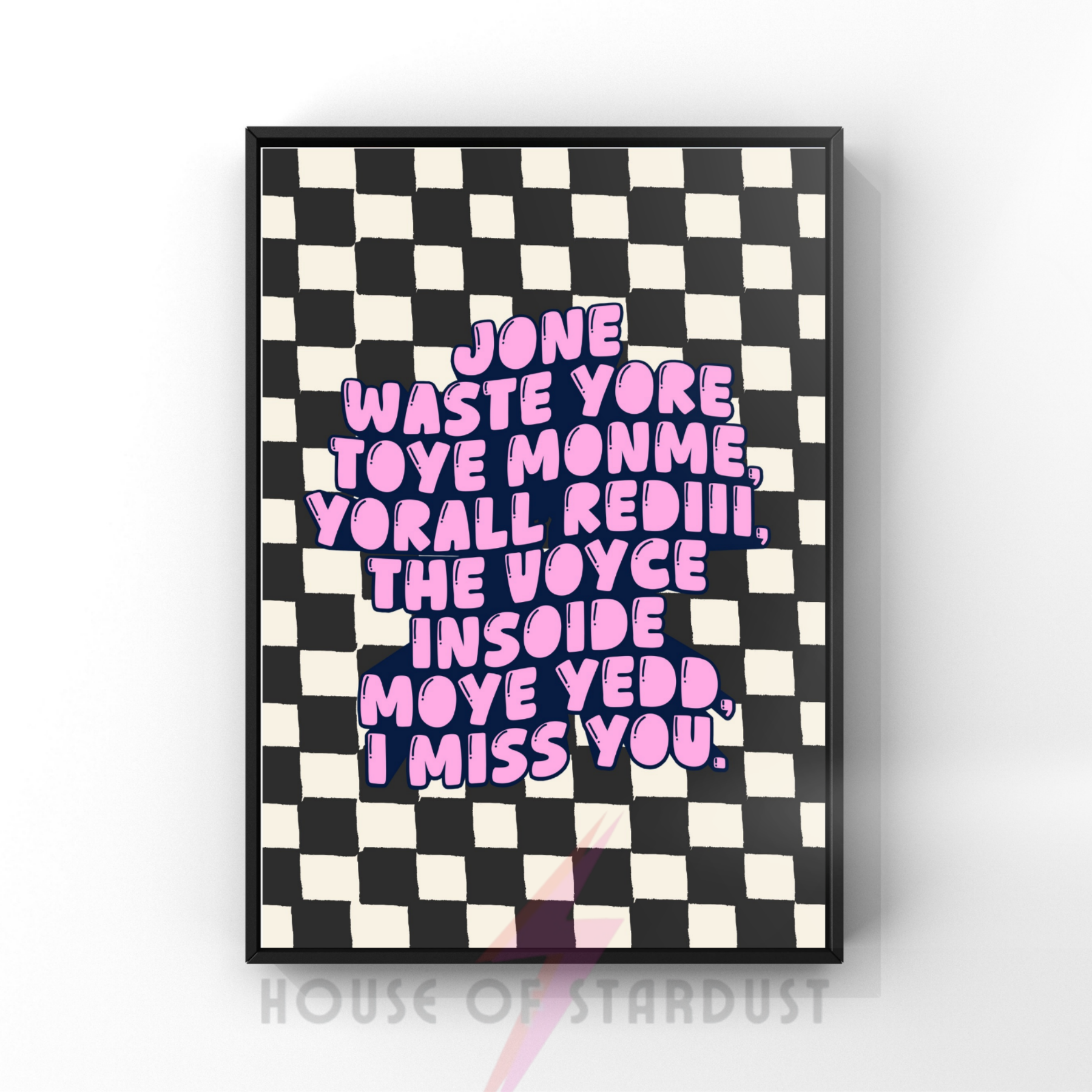 I miss you | funny blink Inspired emo Music Print