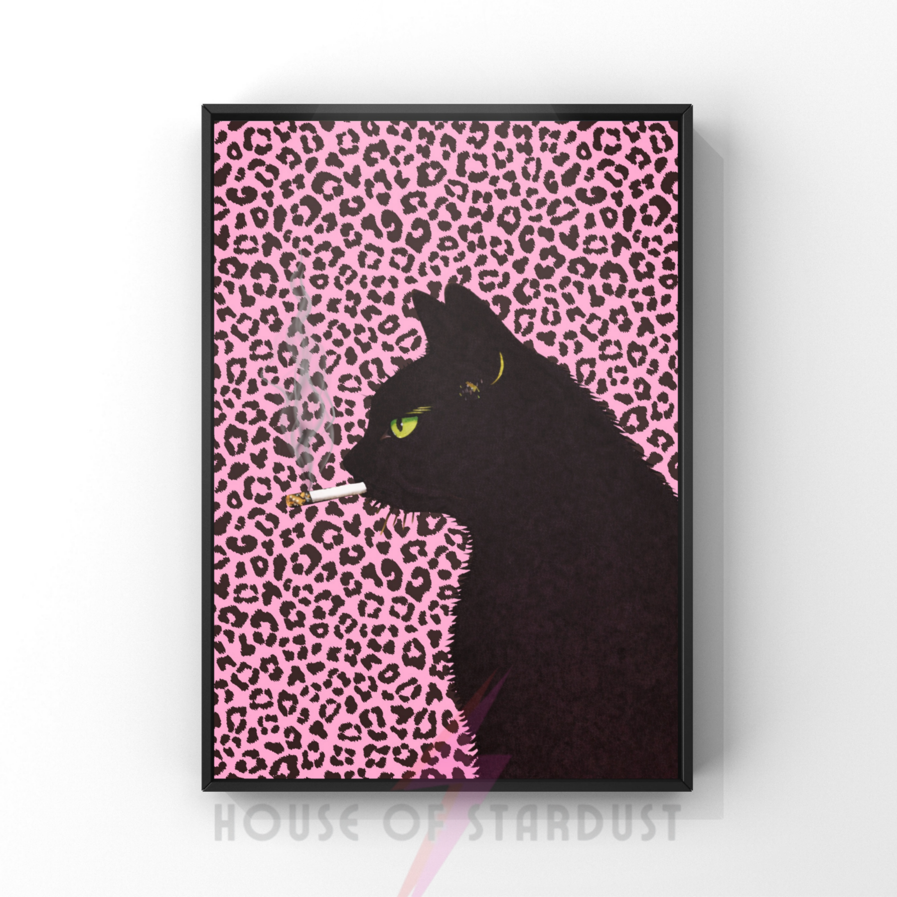 pink leopard print | Cool smokin' kitty cat print