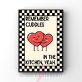 Cuddles in the kitchen |  Kitsch Kitchen checkerboard retro collection print