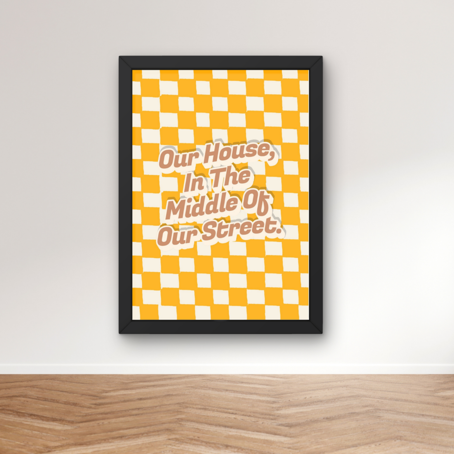 Our house  | pulp inspired Inspired checkerboard indie Music Print