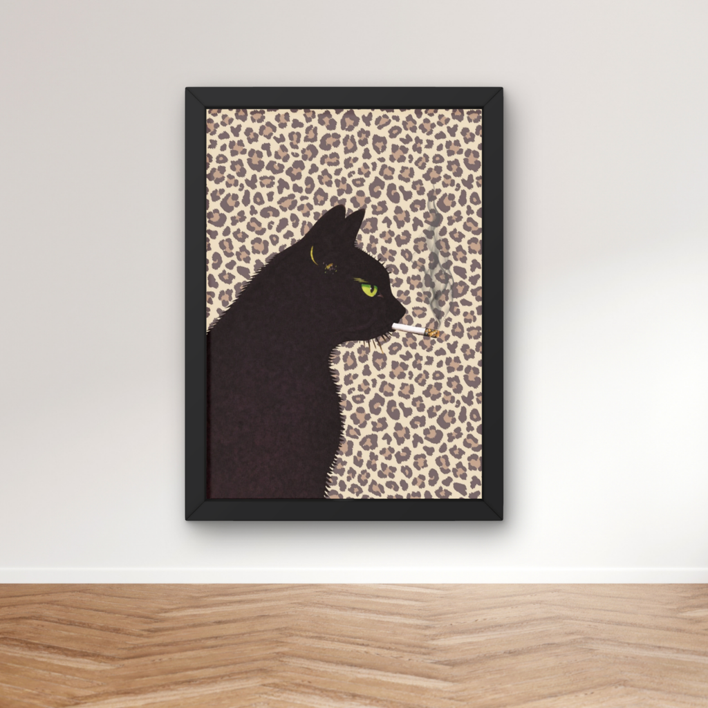 leopard print | Cool smokin' kitty cat print