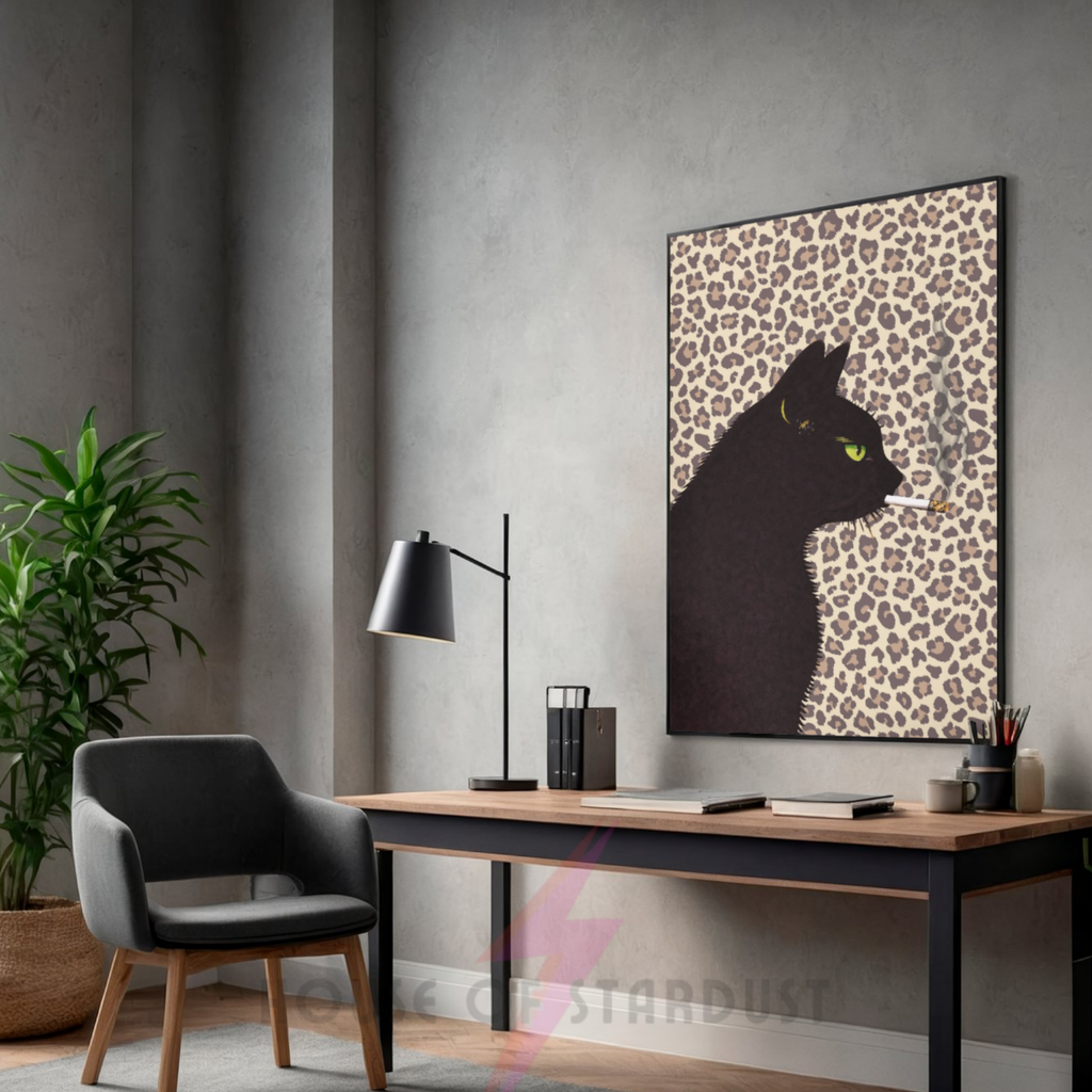 leopard print | Cool smokin' kitty cat print