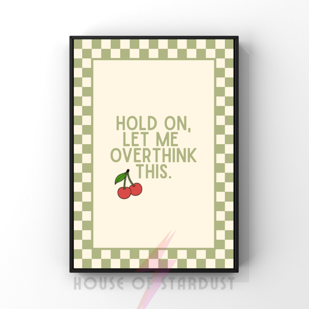 Hold on, let me overthink think this | checkerboard pastels collection print