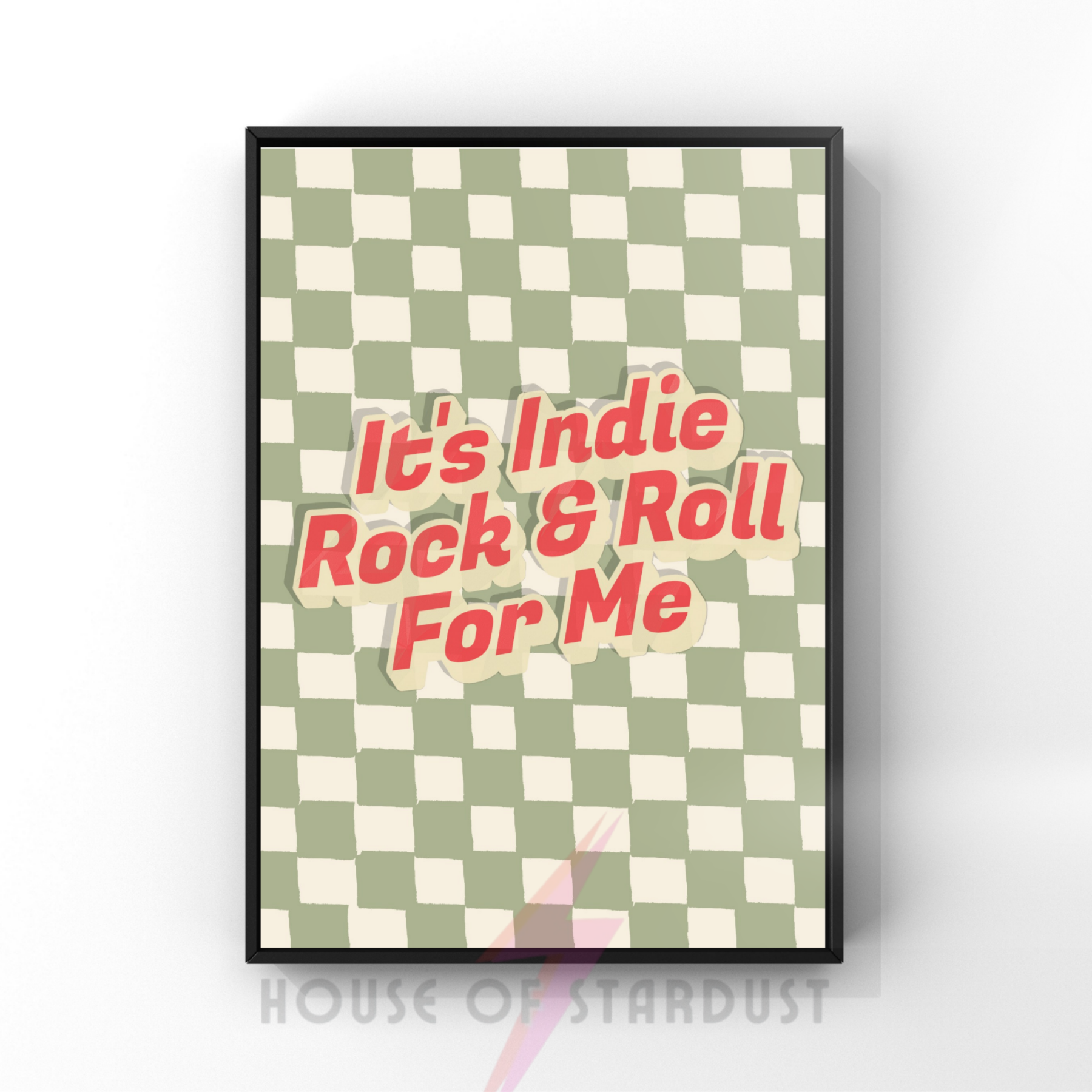 Indie Rock & Roll for me | Killers Inspired checkerboard Music Print