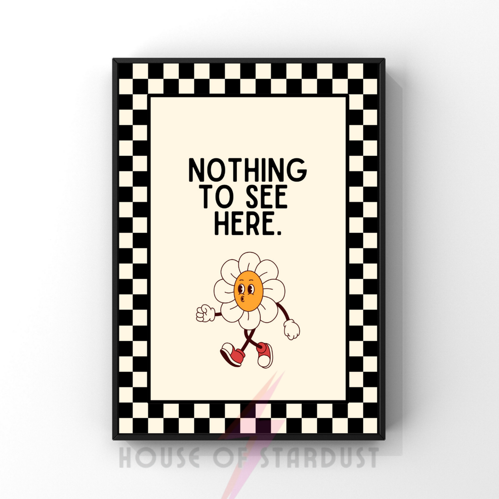 nothing to see here | checkerboard pastels collection print
