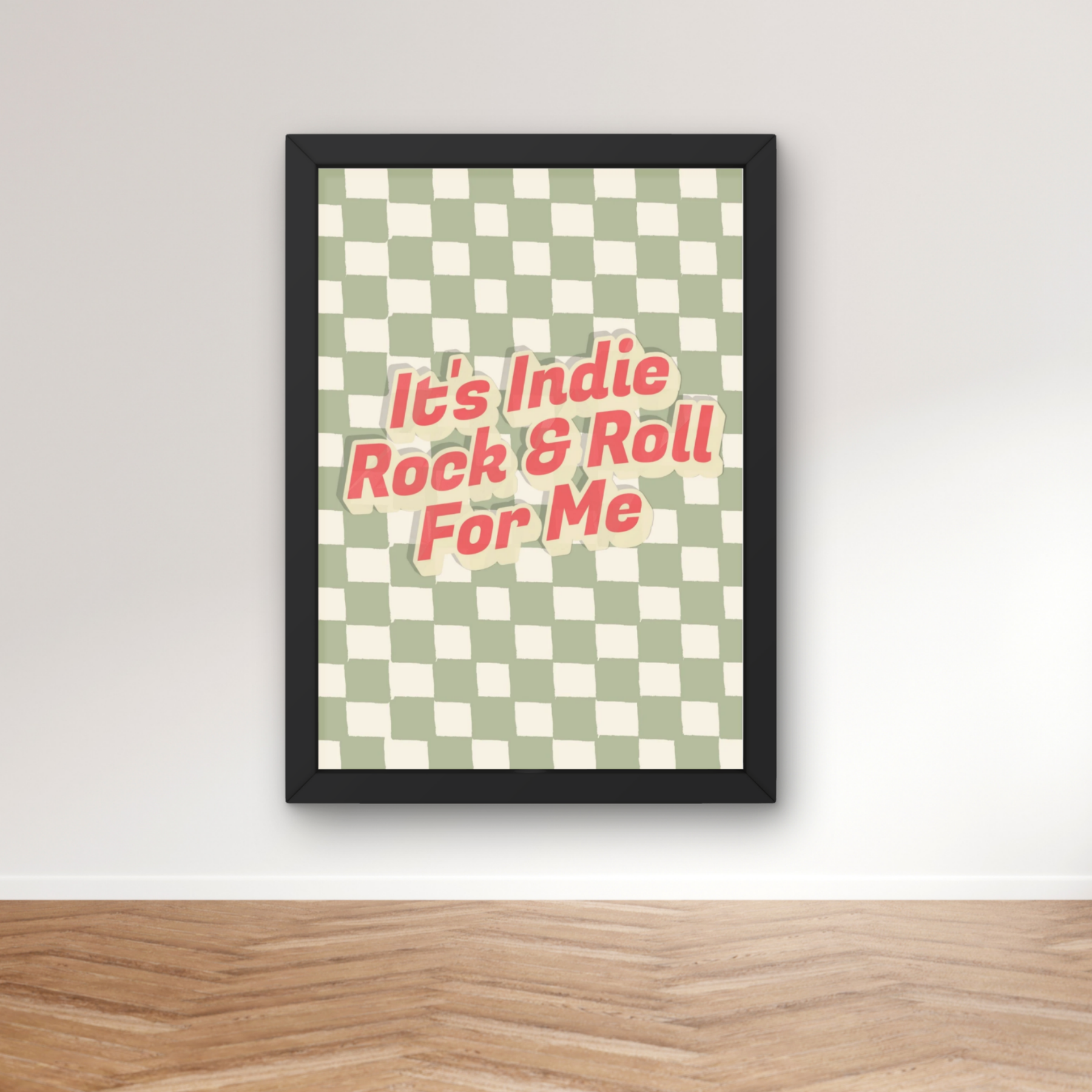 Indie Rock & Roll for me | Killers Inspired checkerboard Music Print