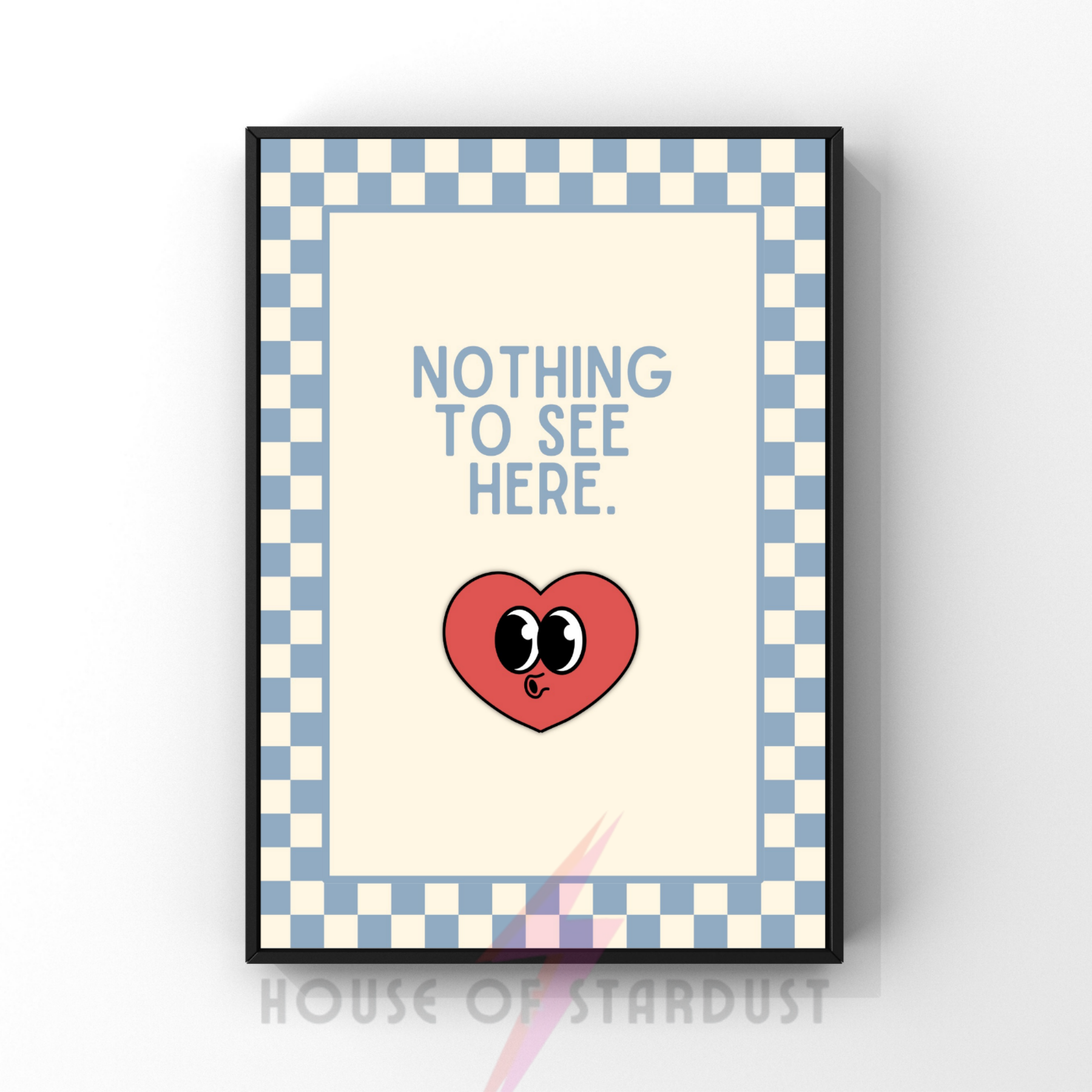 nothing to see here | checkerboard pastels collection print