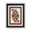 Leopard Print Queen of Hearts Wall Art | Playing Card Poster | Maximalist Decor | Funky Gallery Wall Print | Eclectic Home Decor | Dopamine walls A4 A3 A5 A1 A2