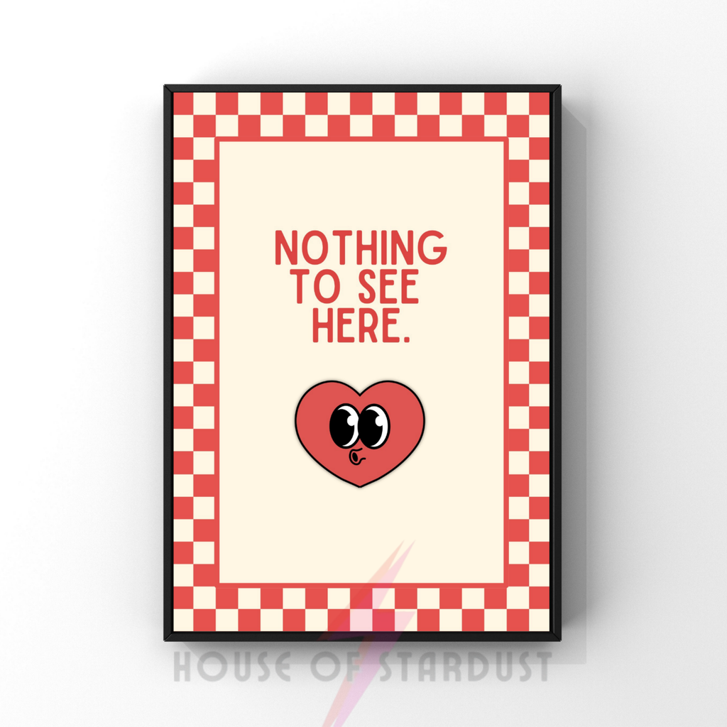 nothing to see here | checkerboard pastels collection print
