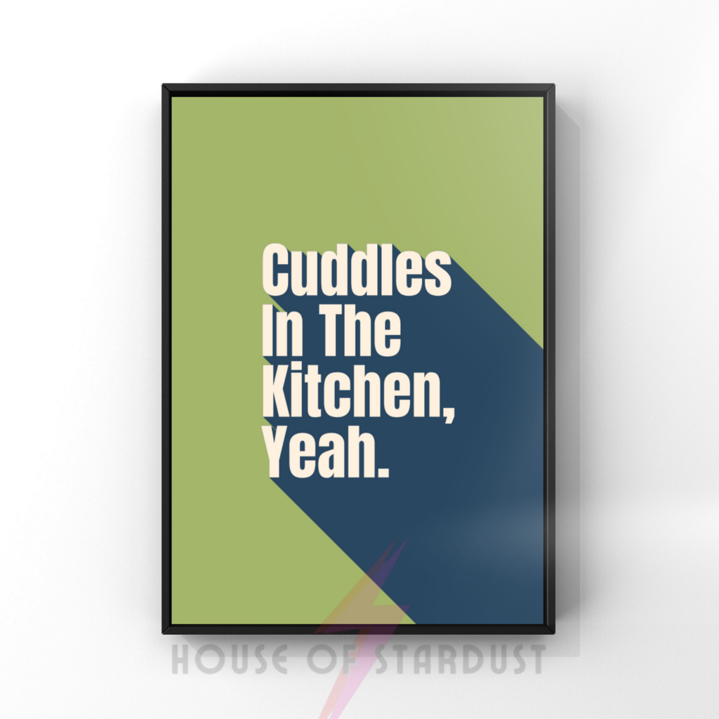 Cuddles in the kitchen | colour block Music Print