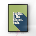 Cuddles in the kitchen | colour block Music Print