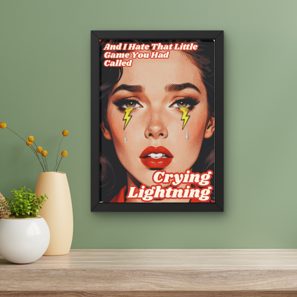 crying lightning | indie retro comic book housewife music Print