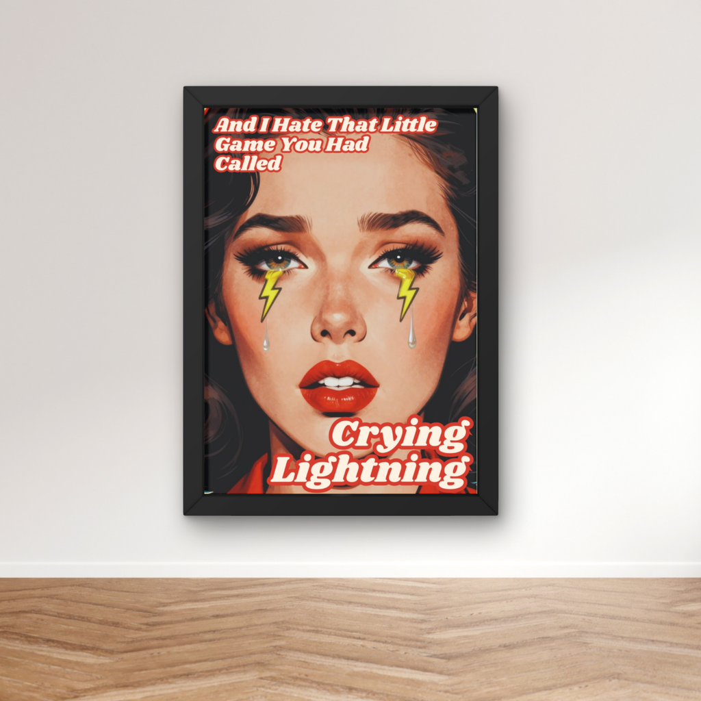crying lightning | indie retro comic book housewife music Print