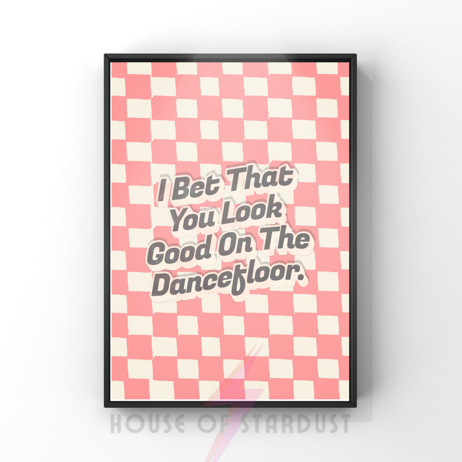 good on the dance floor | Arctic Monkeys inspired Inspired checkerboard indie Music Print