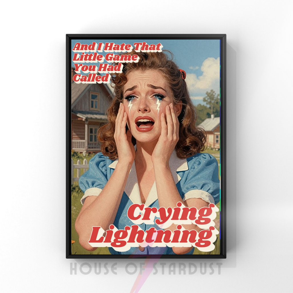 crying lightning | indie retro  housewife music Print