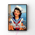 Loose Lips | Sailor girl RETRO HOUSEWIFE feminist PRINT