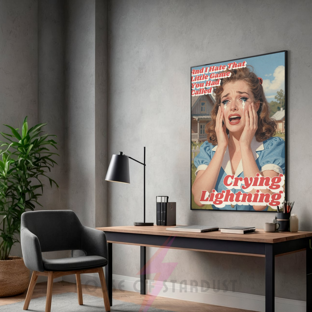 crying lightning | indie retro  housewife music Print