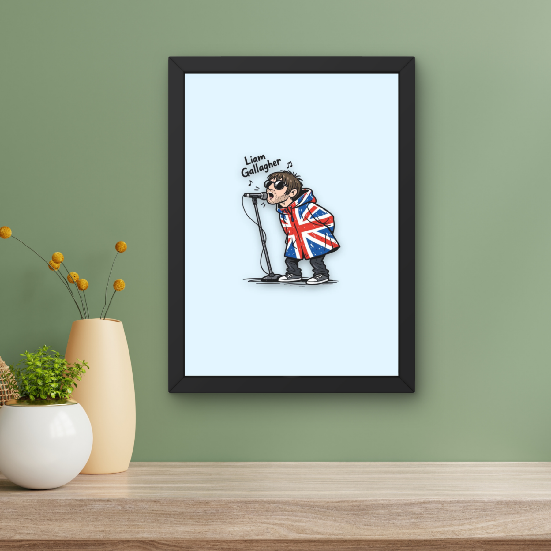 Liam doodle | oasis inspired indie print