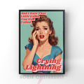 crying lightning | indie retro  housewife music Print