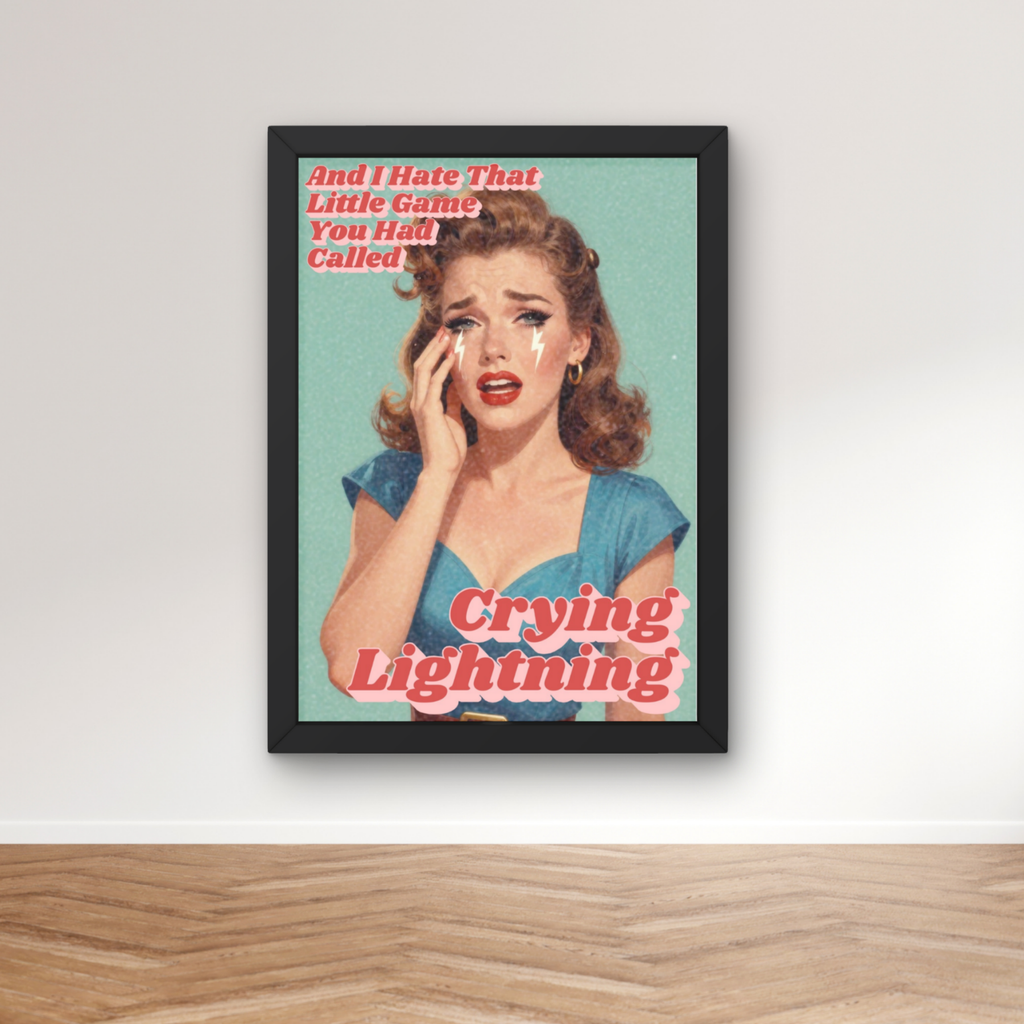 crying lightning | indie retro  housewife music Print