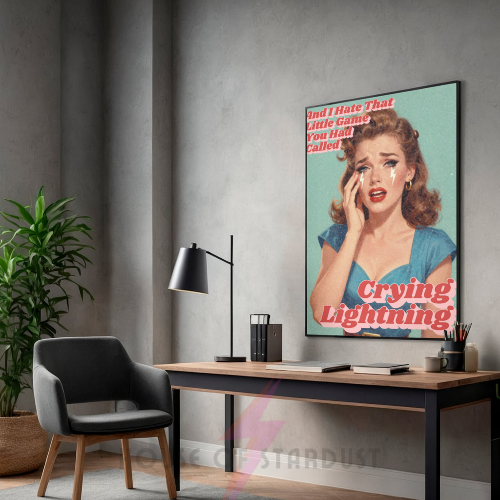crying lightning | indie retro  housewife music Print