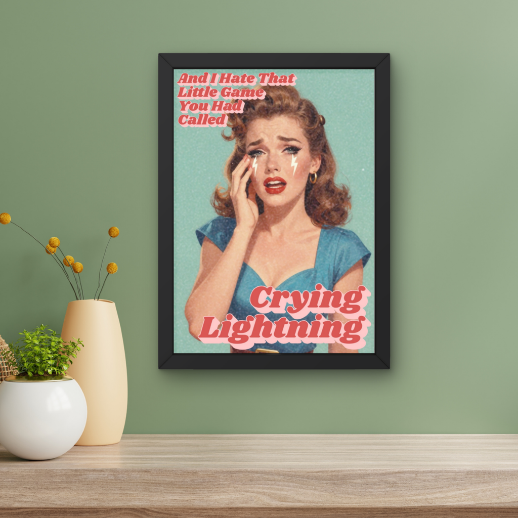 crying lightning | indie retro  housewife music Print