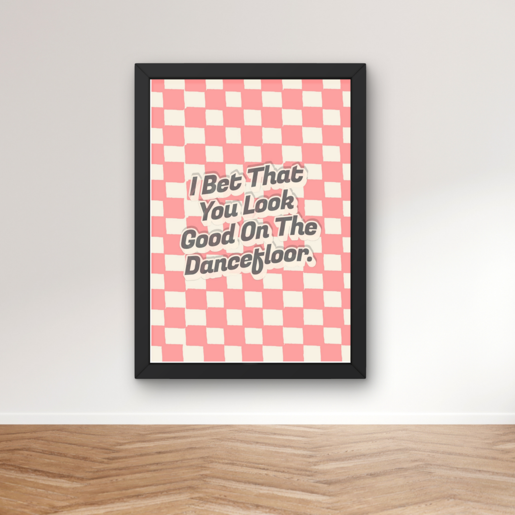 good on the dance floor | Arctic Monkeys inspired Inspired checkerboard indie Music Print