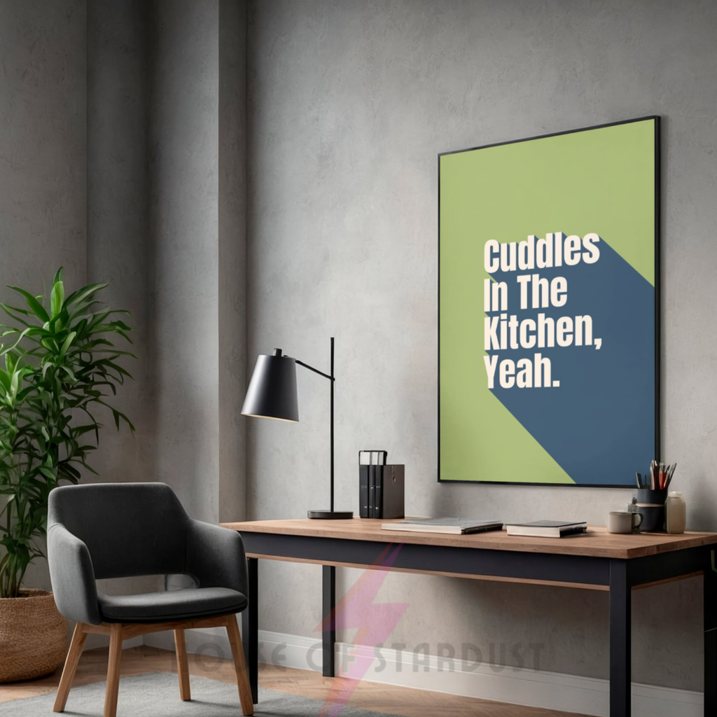 Cuddles in the kitchen | colour block Music Print