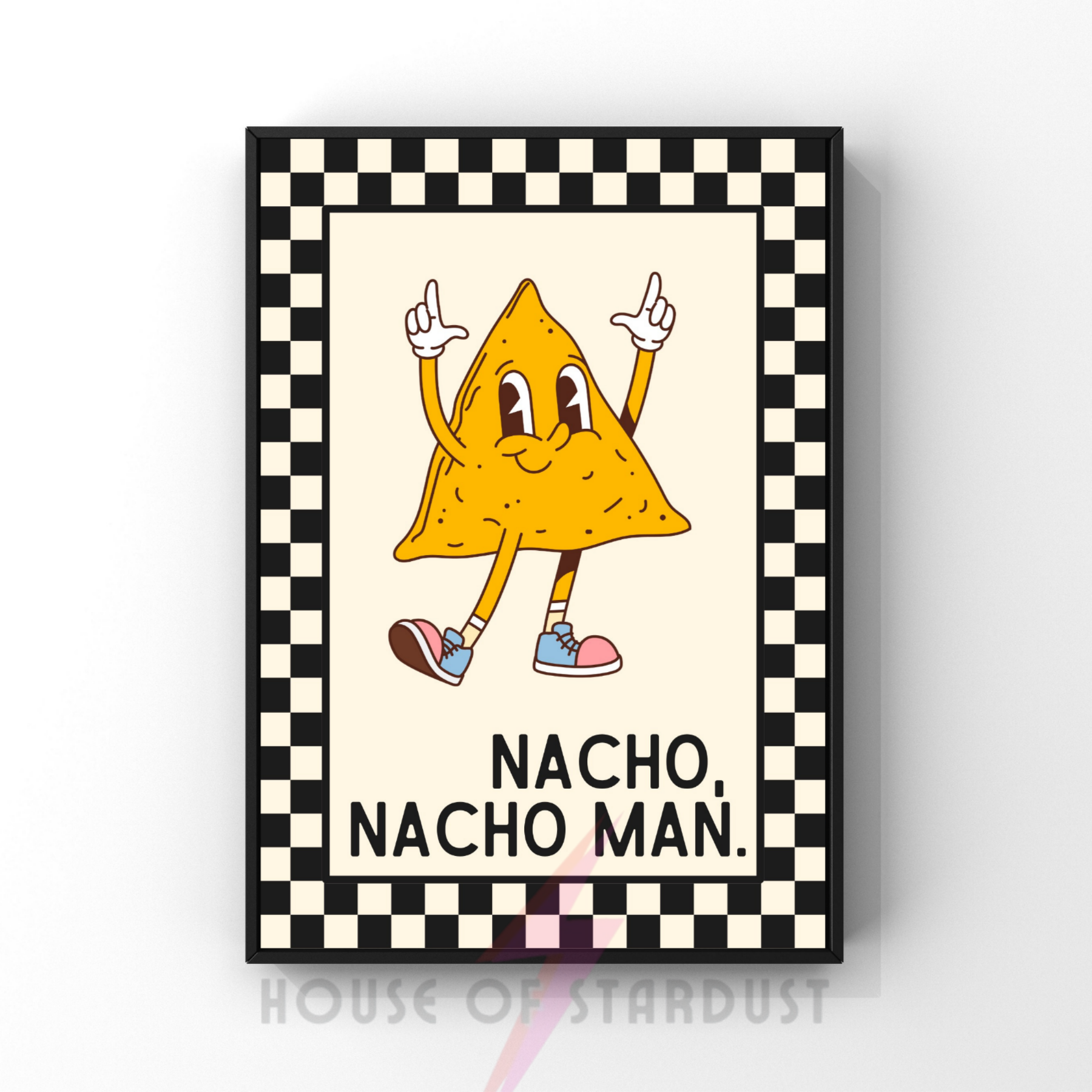 Nacho man | Kitsch Kitchen checkerboard retro collection print
