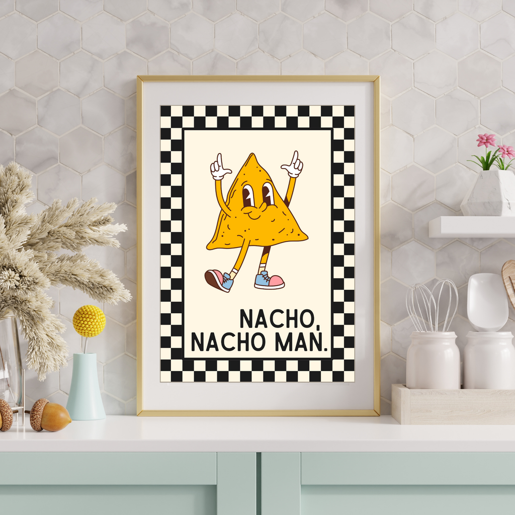 Nacho man | Kitsch Kitchen checkerboard retro collection print