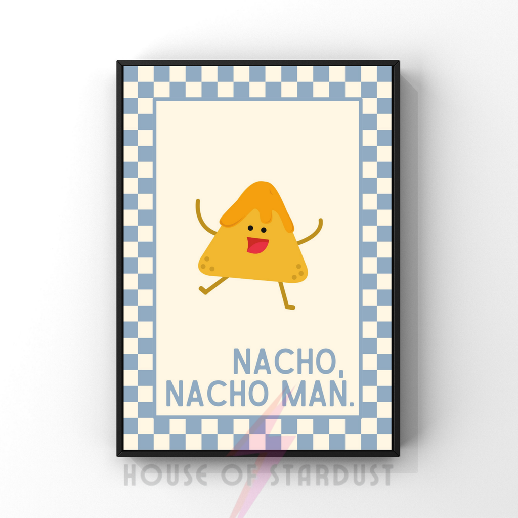 Nacho man | Kitsch Kitchen checkerboard pastels collection print