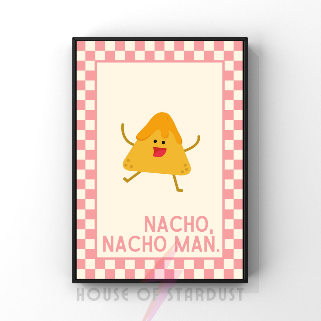 Nacho man | Kitsch Kitchen checkerboard pastels collection print