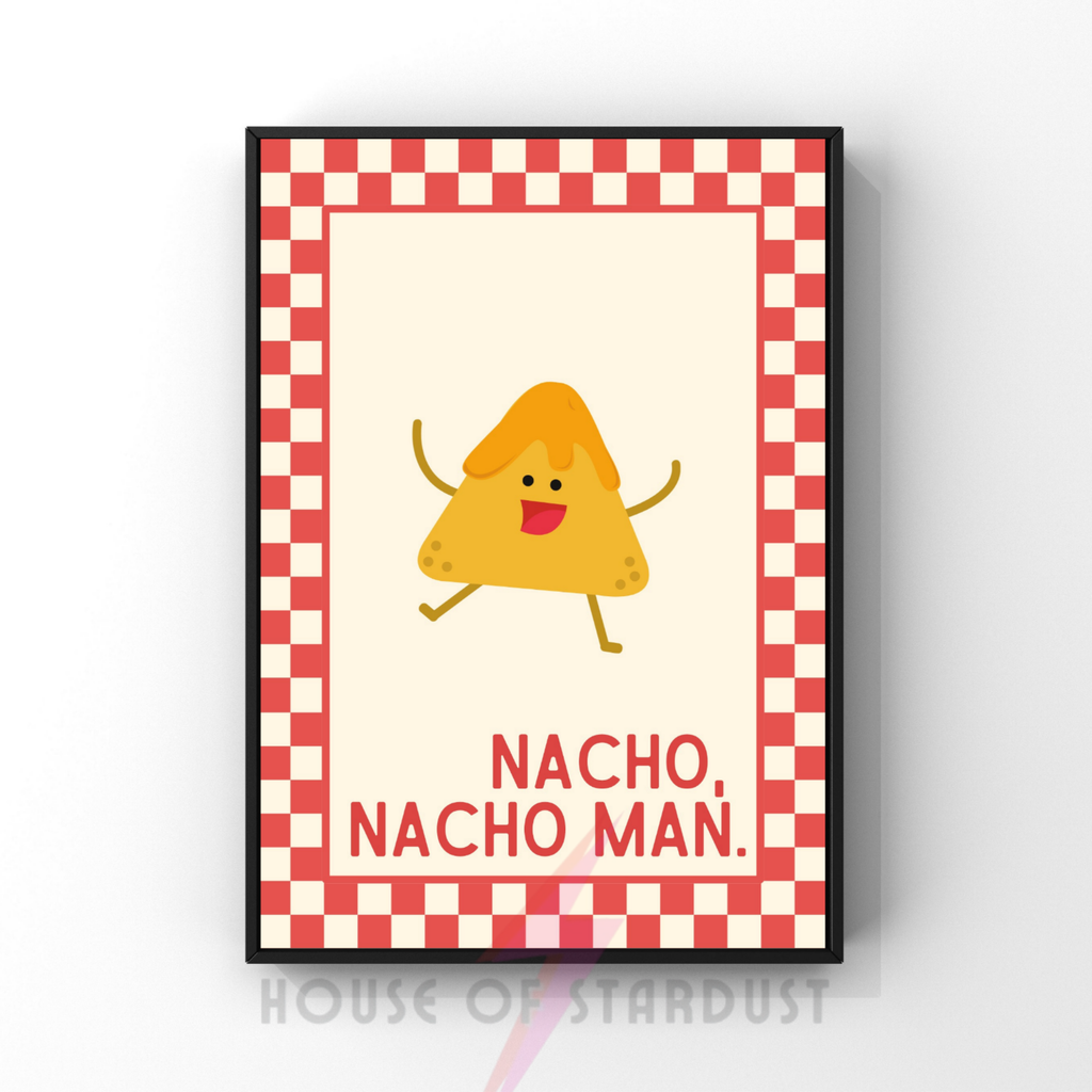 Nacho man | Kitsch Kitchen checkerboard pastels collection print