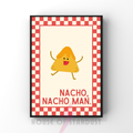 Nacho man | Kitsch Kitchen checkerboard pastels collection print
