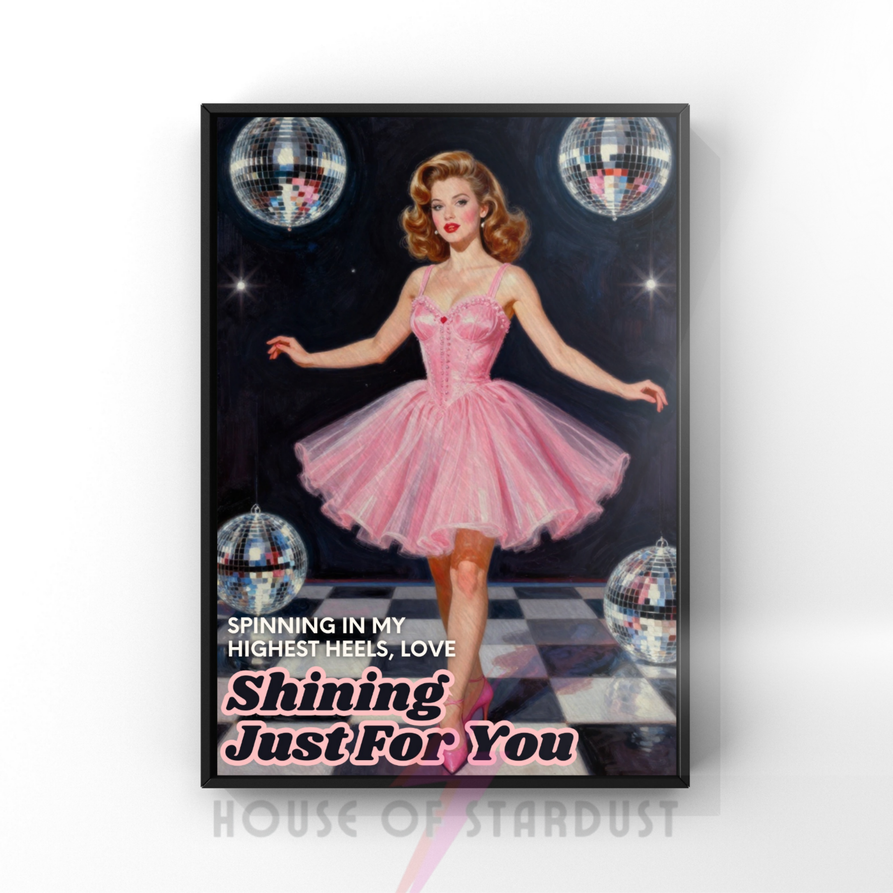 mirrorball | taylor inspired disco housewife music Print