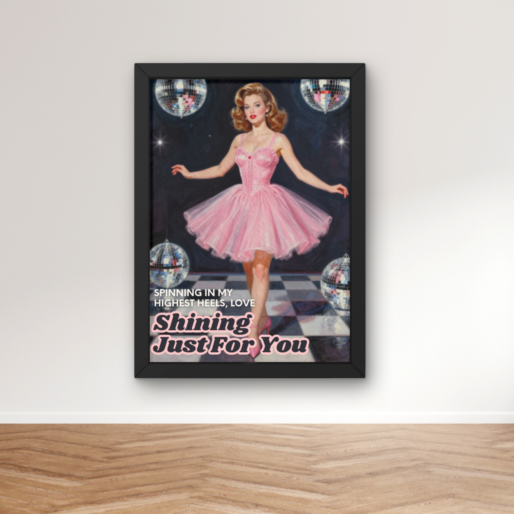 mirrorball | taylor inspired disco housewife music Print