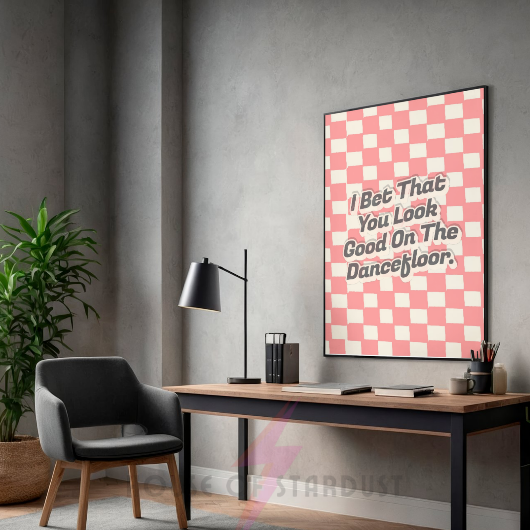 good on the dance floor | Arctic Monkeys inspired Inspired checkerboard indie Music Print