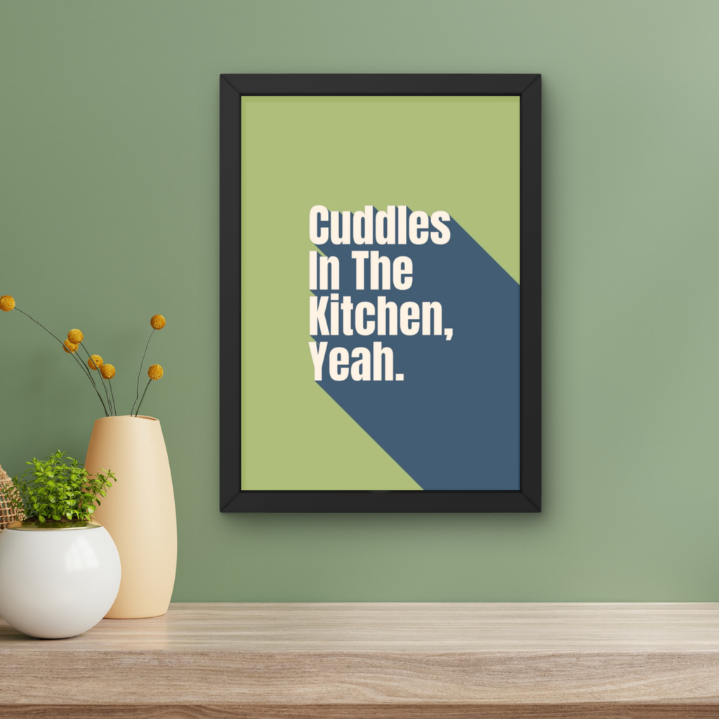 Cuddles in the kitchen | colour block Music Print